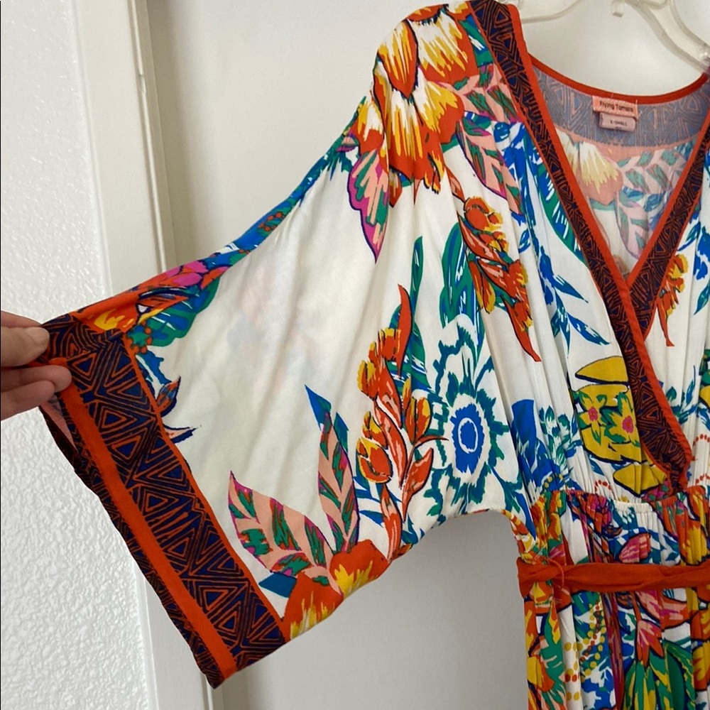 Colorful Floral Kimono Robe